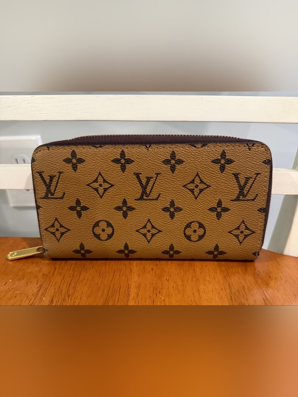 Monogram Canvas Brown Zip Wallet